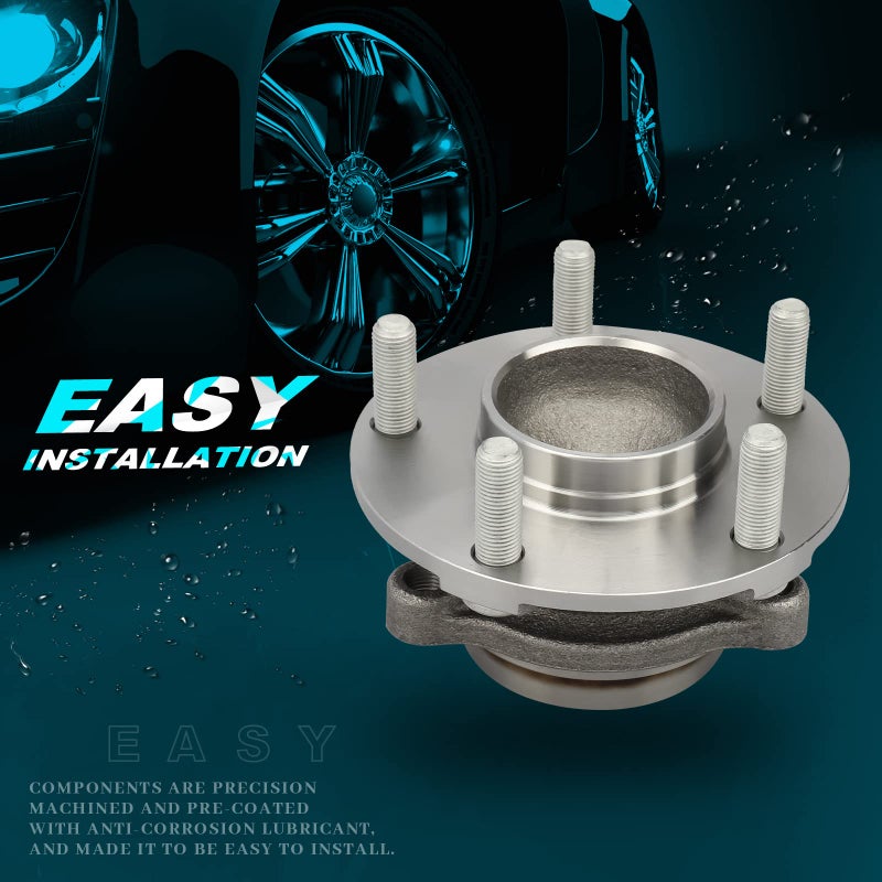 IRONTEK Front Wheel Bearing and Hub Assembly Fit 2003-2007 for Infiniti G35 RWD, 2003-2009 for Nissan 350Z 513268x2 5 Lugs w/ABS 2 PCS - Image 5